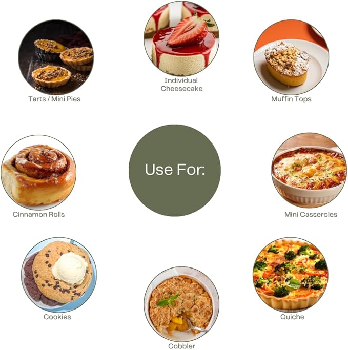 85 Count - 8 Ounce Mini Decorative Disposable Tart Pans – Disposable Paper Baking Molds for Serving and Baking with Nonstick Coating