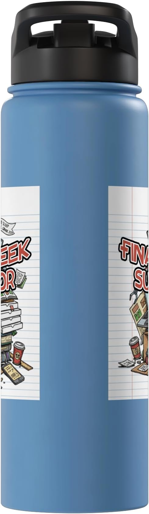 Cafeteria Critic - Student Lunch School Humor Food Chaos Stainless Steel Insulated Water Bottle