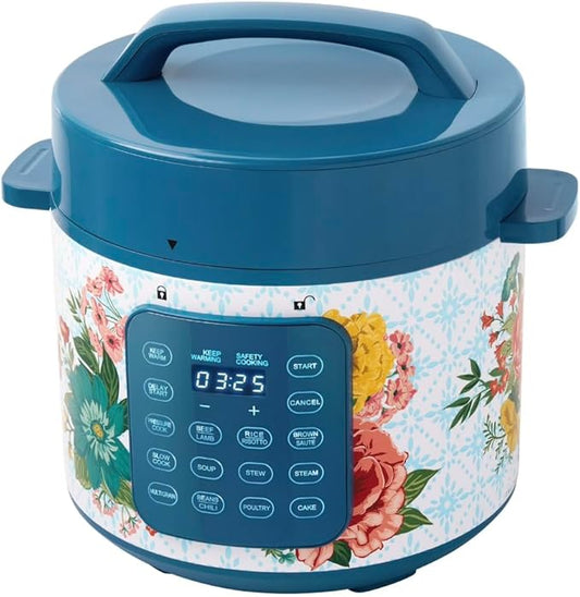 Pioneer Woman Fancy Flourish 6-Quart Pressure Cooker with Touch Control Display