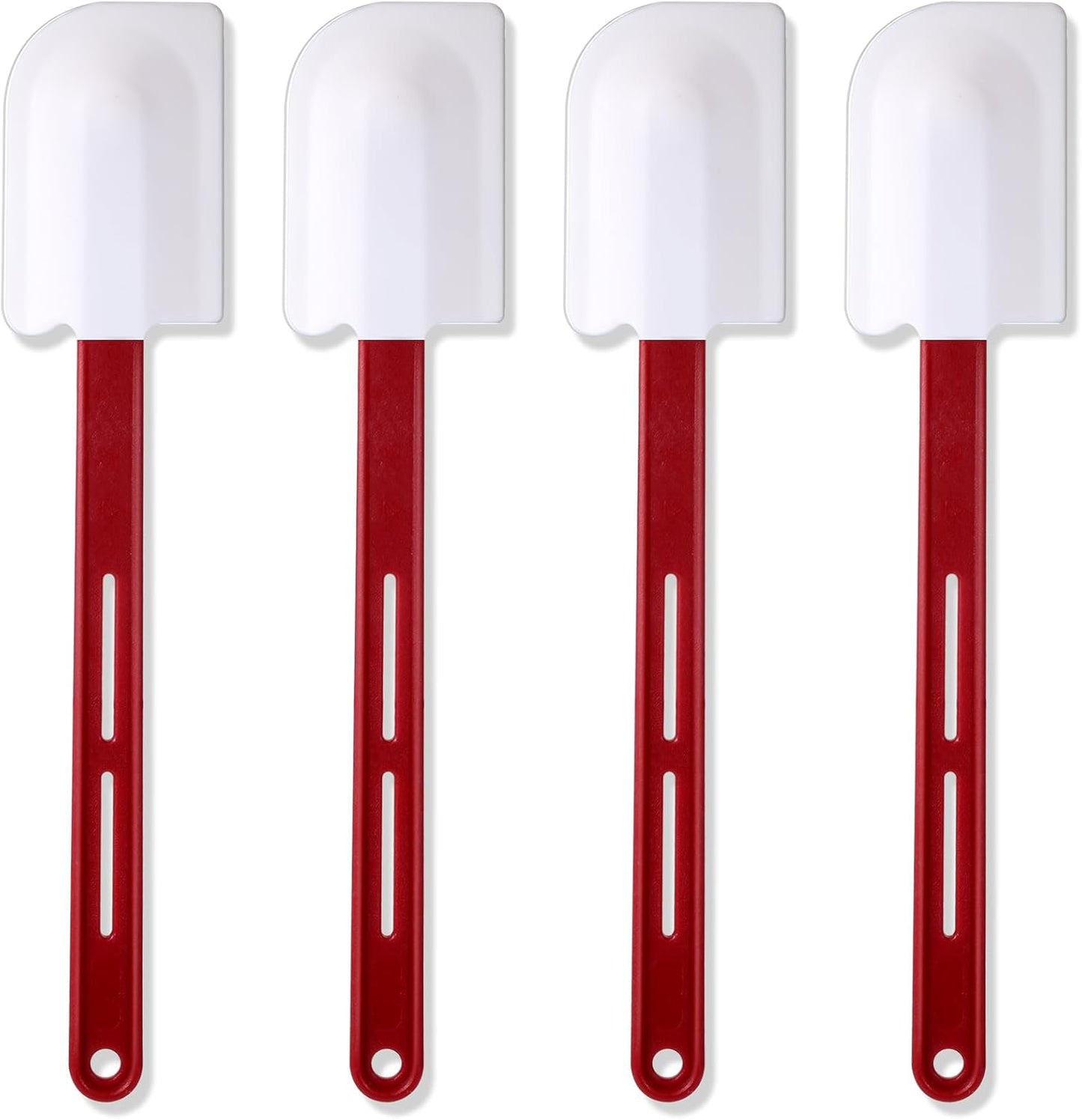 Norme 4 Pcs High Temp Silicone Spatulas Heat Resistant Rubber Spatula Commercial Silicone Scraper with Handle for Kitchen Cook Baking Mixing Utensil, Dishwasher Safe (14 Inch)