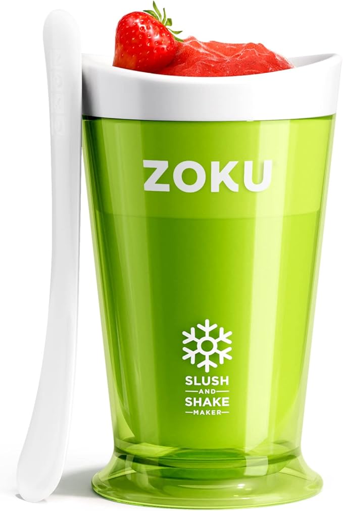 ZOKU Original Slush and Shake Maker, Compact Make and Serve Cup with Freezer Core Creates Single-Serving Smoothies, Slushies and Milkshakes in Minutes, BPA-free, Green