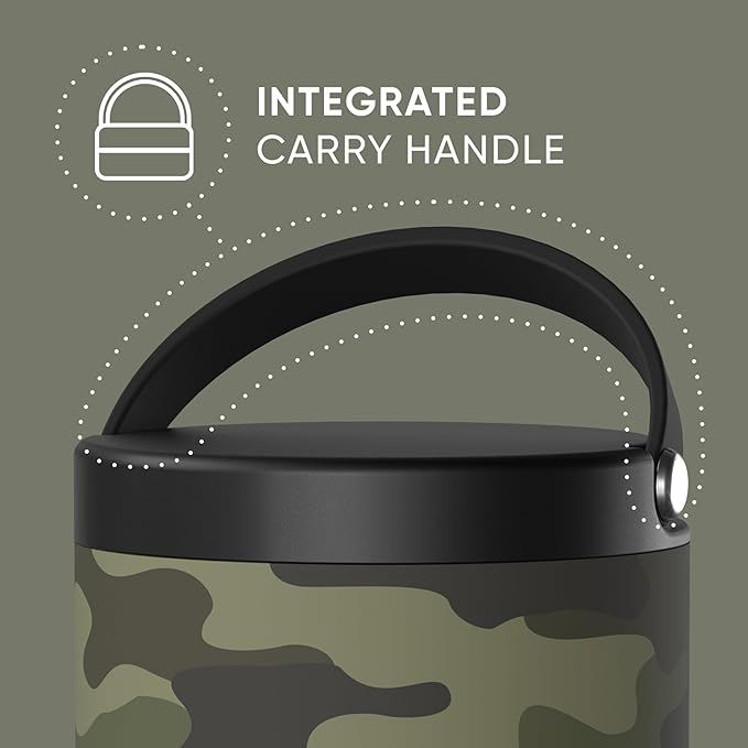 Hydrapeak 32oz Stainless Steel Vacuum Insulated Food Jar | for Hot Food and Cold Food, Wide Mouth Leak-Proof Soup for Adults, 10 Hours Hot and 16 Hours Cold (Camo)