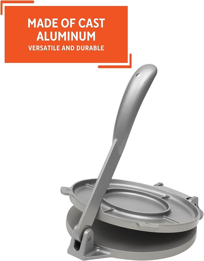 IMUSA USA Tortilla Press,8 Inch,Silver,(Pack of 3)