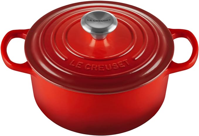 Le Creuset Enameled Cast Iron Signature Round Dutch Oven, 2 qt., Cerise