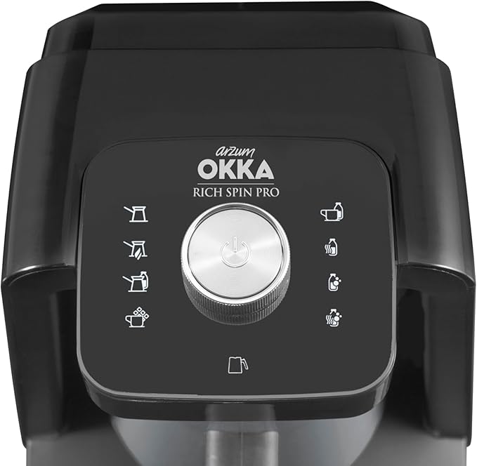 Arzum Okka Rich Spin Pro Turkish Coffee and Hot Beverage Maker, Velvetiser, Milk Frother, 120V, 5 Cups, Stainless Steel Cooking Pot, Copper