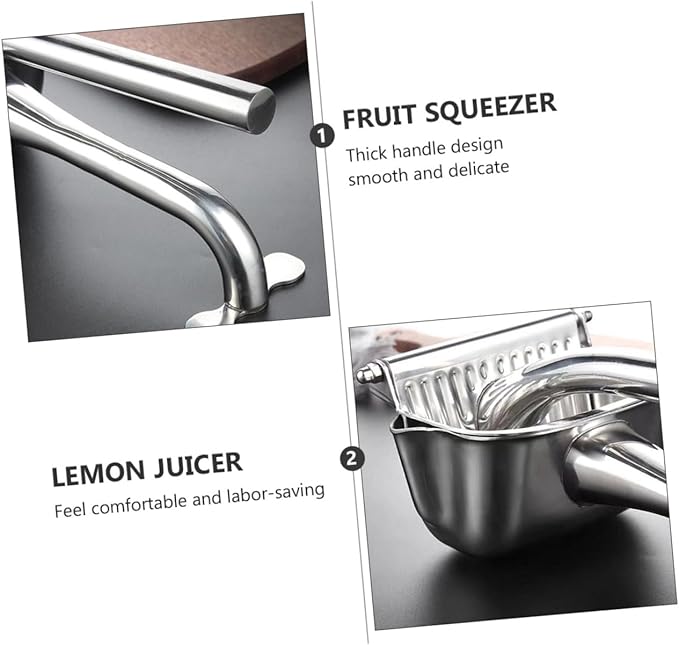 Stainless Steel Manual Fruit Juicer Food-grade Squeezer for and Juice Extraction Ergonomic Handle Labor-saving Design for Home Use