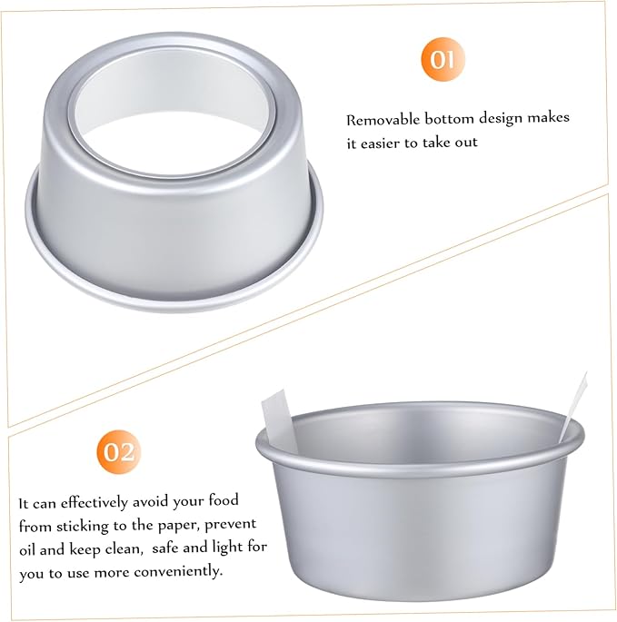 1set Round Cake Detachable Bottom Baking Liners for Baking Cakes Restaurants Bakeries Non-stick for