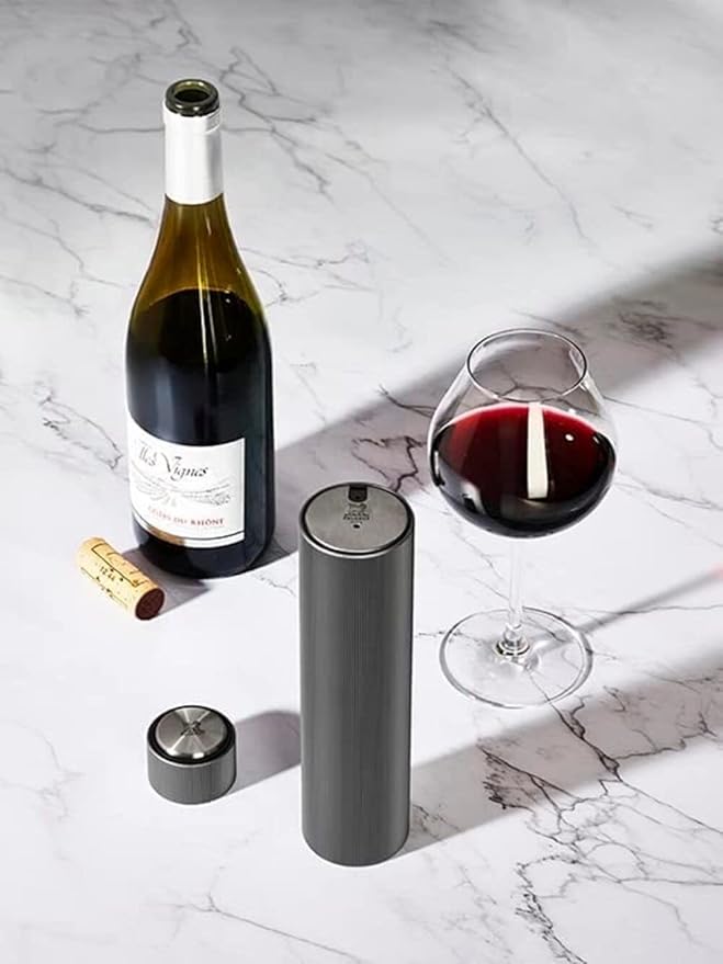 Rechargeable Electric Corkscrew fully automatic extraction, carbone, 21 cm - 8in.
