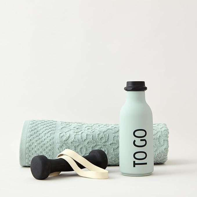 Design Letters To Go Water Bottle 17 Oz | Vintage Drinking Bottle Unbreakable | Milk Container Shape Bottle Leakproof, BPA/BPS Free, Drop Safe | Drinking Jar Bottles for Kid, Adult| Titan Water Bottle