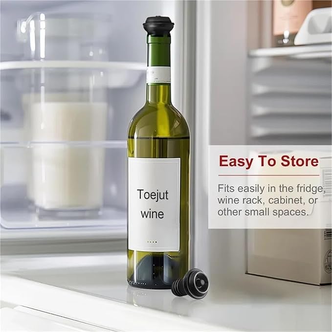 Wine Stopper 30pcs Black Wine Stoppers - Vacuum Reusable Leak-Proof for Most Pumps