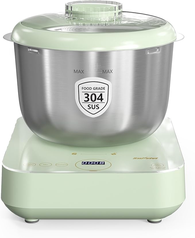 5.2QT Electric Dough Maker with Ferment Function & Weighing Function, Dough Mixer with Stainless Steel Bowl, Household Kitchen Flour Kneading Machine, Face-up Touch Panel, Microcomputer Timing