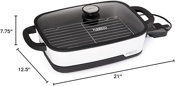 Presto 06854 Tuxedo Digital Precision Skillet, Sous Vide, Multi-Cooker