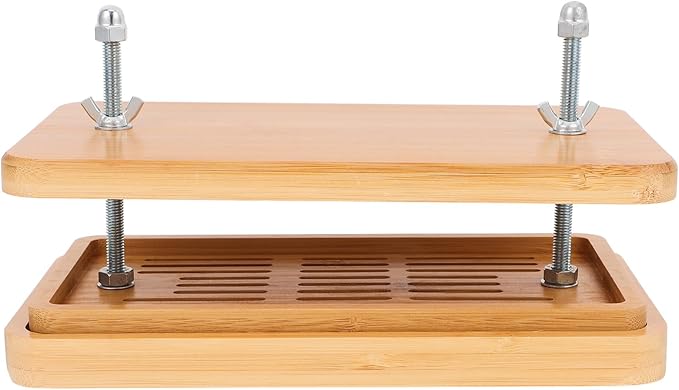 Gatuida Tofu Press and Drainer with Three-layer Drip Tray 26x15cm Adjustable Pressure Tofu Maker Mold for Homemade Bean Curd Kitchen Tool