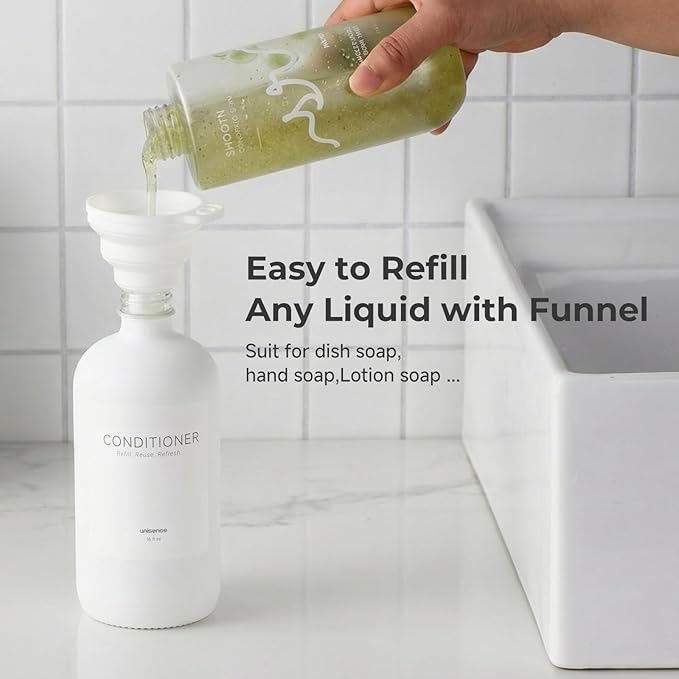 White Glass Soap Dispenser Set for Kitchen, Hand and Dish Soap Dispenser with Stainless Steel Pump & Resin Tray, Perfect for Kitchen,Hotel Rental-Modern Soap Dispenser Decor for Kitchen