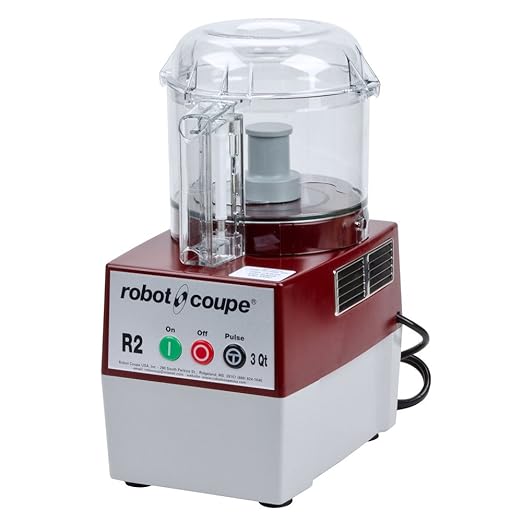 Robot Coupe R2B CLR Commercial Cutter Mixer With 2.9 Liter Clear Polycarbonate Batch Bowl, 1-HP, 120-Volts