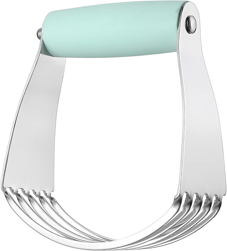 Spring Chef Medium Dough Blender - Stainless Steel Pastry Cutter Tool For Baking w/Thick Sharp Blades - Butter & Dough Cutter - Pastry Blender for Easy Mixing - Dishwasher Safe Kitchen Gadgets - Mint