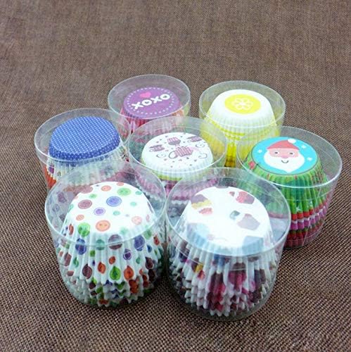 1000pcs Random Colorful Designs Christmas, Wedding Cake Decorating Baking Cups Cupcake Liners