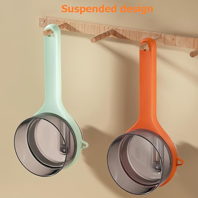 Peeling Knife With Storage Box, Fruit And Vegetable Peeler With Container, Double-Sided Stainless Steel Multi-Function Peeler For Home Kitchen (E-2pcs Green)
