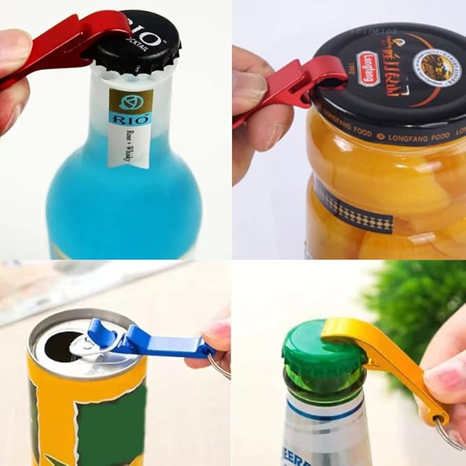 36 Pieces Colored Aluminum Bottle Opener,Soda Beverage Beer Bottle Opener Keychain,Bottle Openers Aluminum Beer Bottle Opener Claw Beverage Keychain Ring for Kitchen/Wedding/Bar/Party