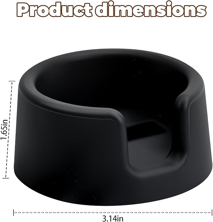 Silicone Coffee Tamper Base Compatible with Ninja Espresso Machine ES601& Es701, for Handheld Portafilter Support Stand, Tamping Station Handheld Portafilter Support Stand, Space-Saving(Black)
