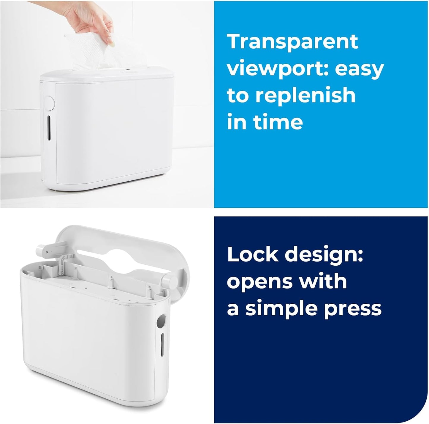 Multifold Paper Towel Dispenser Countertop, Modunful C Flod/Tri Fold Hand Towel, Commercial Napkin Dispenser for Home, Kitchen, Bathroom, Toilet, Bedroom