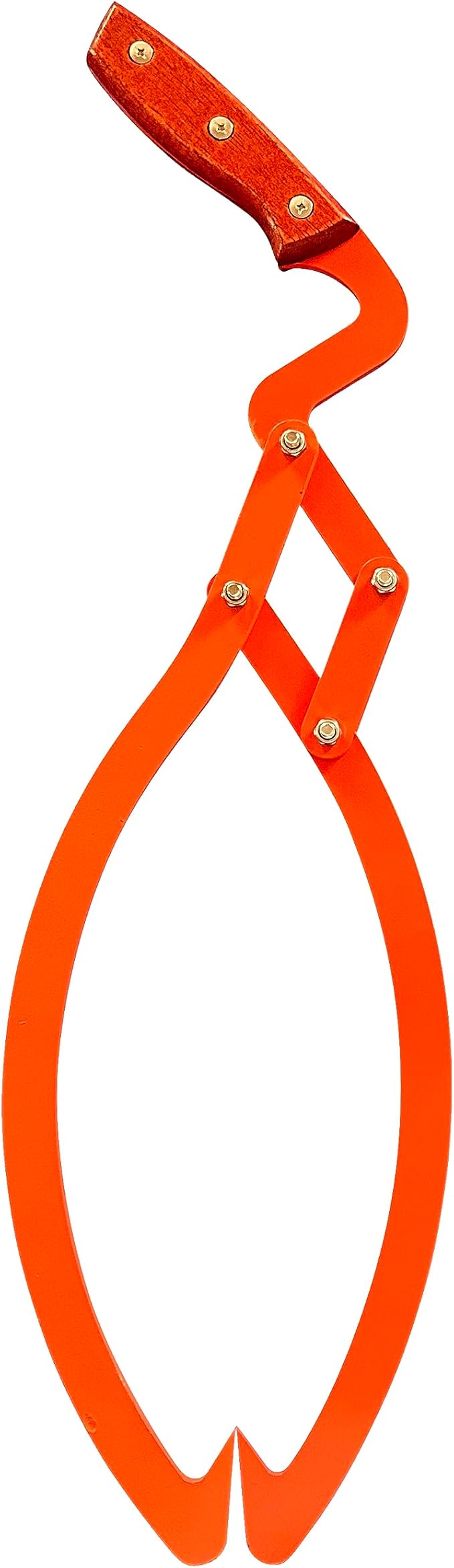 Wood Handle 2 Claw Skidding Tongs Non-Slip Grip, Log Lifting, Handling, Dragging & Carrying Tool (18 in)