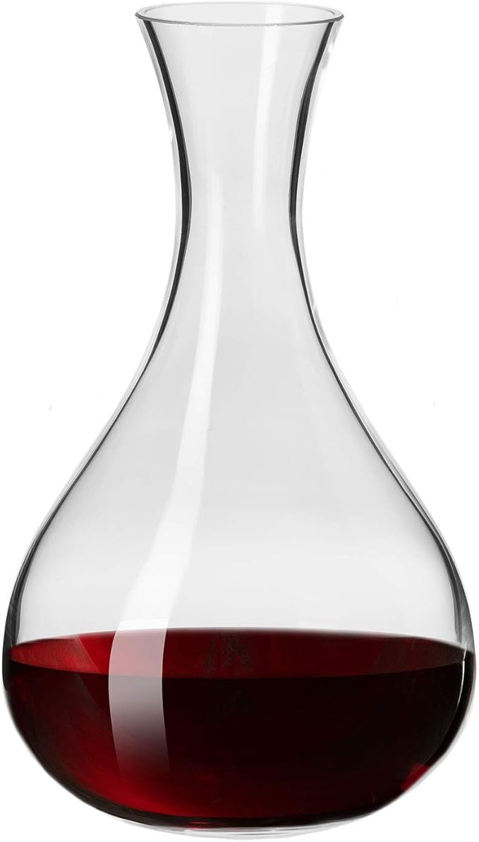 Krosno Elegant Wine Decanter, 54.1 oz, Harmony Collection, Accessory for Wine Lovers, Lead-free Crystal Glass Wine Decanters and Carafes, Red Wine Pitcher, Made in Europe