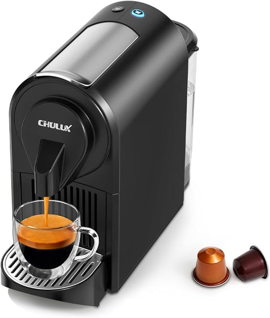 CHULUX Upgrade Bafè-Pro Espresso Machine for Nes Original Pods, 20Bar Rapid Extraction Home Espresso Coffee Maker for Espresso & Lungo, Black