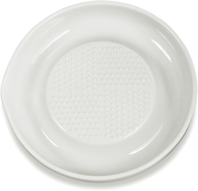 Kyocera 6.5" Ceramic Ginger & Garlic Grater, Medium – Fine Zester for Cheese, Citrus, Chocolate & More – Non-Slip, Rust-Proof, Dishwasher Safe