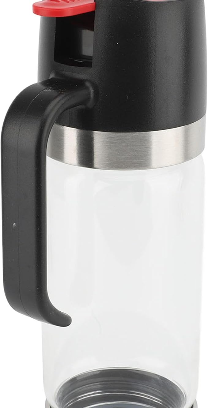 Bewinner Glass Honey Dispenser Pot - 350ml Honey Dispenser Portable Clear Glass Syrup Dispenser with Handle, Prevent Dripping,Honey Container for Coffee Shops Restaurants Home (Black)