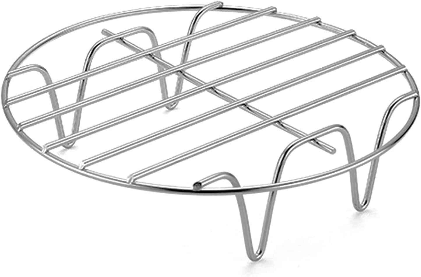 9" Round Cooking Rack Versatile Stainless Steel Grid Grill Steamer Rack, Fits Air Fryer Pot Pressure Cooker Canning