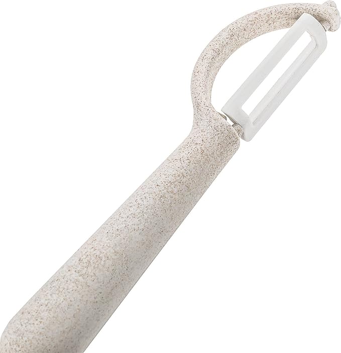 Beille Ceramic Blade Wheat Straw Vegetable Peeler Kitchen Gadgets, 6.5 Inch (Classic Peeler, Cream)