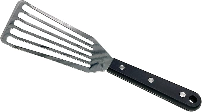 Professional Fish Spatula Stainless Steel, 11 Inch Flexible Slotted Turner, Heat Resistant & Dishwasher Safe for Kitchen Cooking, Flipping Eggs, Burgers and Outdoor BBQ Grilling