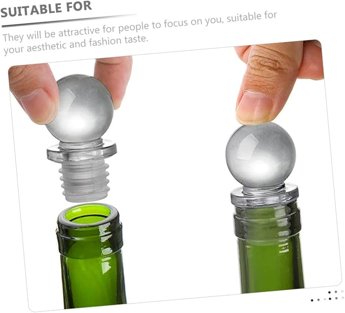 Zerodeko 24pcs Glass Ball Bottle Stoppers Multi-purpose Wine and Aroma Container Caps Convenient Portable Sealers for Perfume and Beverage Bottles