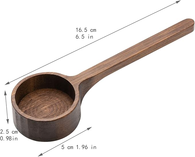 Bamboo Coffee Scoop Long Handle 10g Measuring Scoop for Deep Jars and Containers