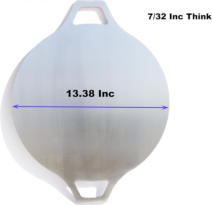 Pizza Steel for Oven & Grill – Heavy Duty Baking Steel Pizza Stone, Round Baking Steels with Dual Handles，Carbon Pizza Pan for Crispy Crust, Bread, Cooking & BBQ