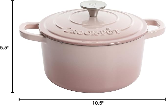 Crock-Pot Artisan Round Enameled Cast Iron Dutch Oven, 7-Quart, Pistachio Green