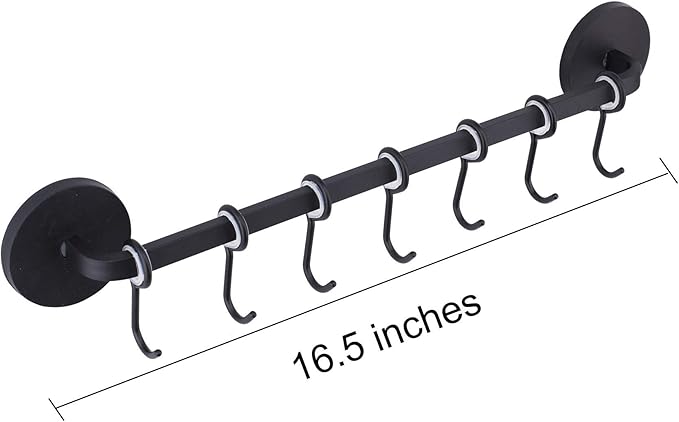 7 Hooks Magnetic Utensil Holder Untensil Rack Tool Hanger Organizer for Refrigerator, Metal Cabinet, Metal Stove, Grill, BBQ