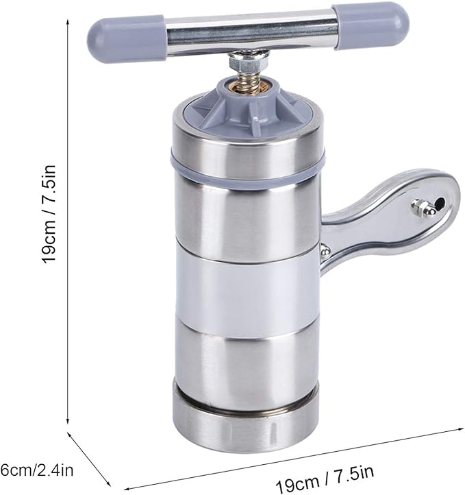 Manual Honey Press Extractor Stainless Steel Beeswax Presser for Beekeeping 650ML Suitable for Beekeepers Easy to Carry Portable Honey Extractor Equipment Including Filter Screen Honey Bottle Spoon