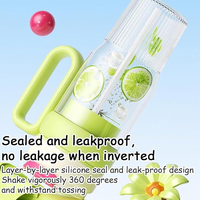 Portable Blender for Smoothies – 7.4V 22,000 RPM Personal Blender with Dual Lids, 304 Stainless Steel Blades, 3000mAh Battery, USB-C Rechargeable, for Travel Office Home