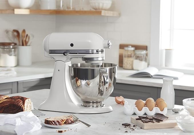 KitchenAid Artisan Series 5-Quart Tilt-Head Stand Mixer - KSM150PS, Milkshake & Classic Series 4.5 Quart Tilt-Head Stand Mixer K45SS, Onyx Black