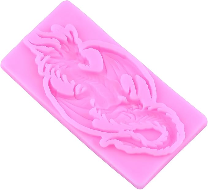 Dragon Silicone Mold Flying Dragon Fondant Molds For Cake Decoration Cupcake Topper Chocolate Candy Polymer Clay Gum Paste Set Of 4