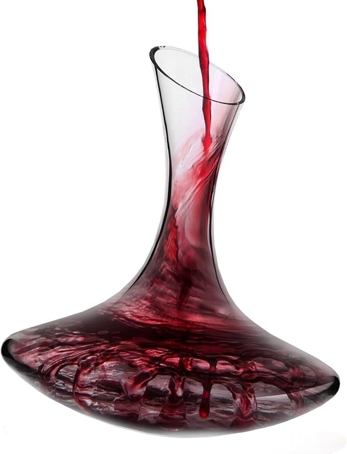 KROSNO Red Wine Decanter Carafe Glass | 60.9 OZ | Avant-Garde Collection | Perfect for Home, Restaurants and Kitchen Unit | Glass Water Jug, Large Wine Decanters and Carafes