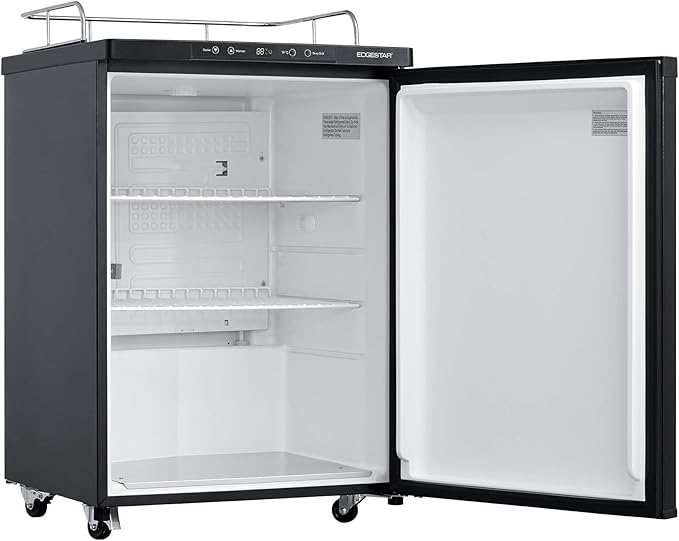 EdgeStar BR3002 24 Inch Wide Kegerator Conversion Refrigerator for Full Size Kegs with Deep Chill Mode - Stainless Steel