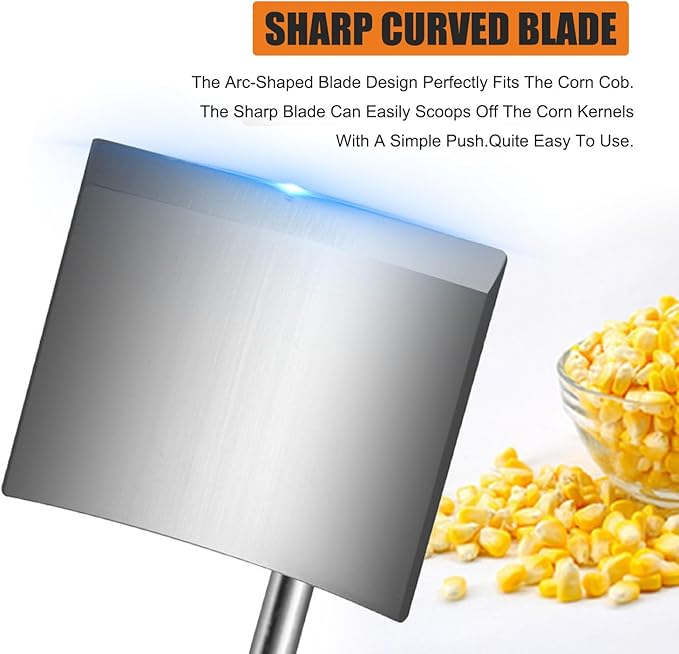 Corn Peeler Corn Thresher Corn Stripper for Corn On The CobCorn Shovel Corn Scraper Corn Kernel Remover Tool Cob Planer Corn Cutter Corn Knife Tool Stainless Steel Kitchen Gadget
