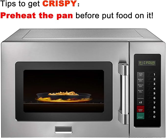 MACONEE 10" Universal Microwave Crisper & Panini Press Sandwich Maker - 2-in-1 Cookware Set for Perfect Crispy Pizza, Chicken Nuggets & Toast | Fast Grilling