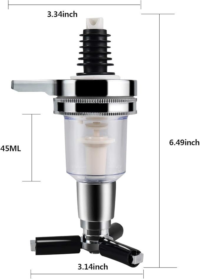 Replacement Nozzle Shot Dispenser 1.5oz for Wine Racks Cocktail Dispenser Liquor Dispenser Alcohol Caddy Liquor Cocktail Dispenser for Home Bar(6PCS)