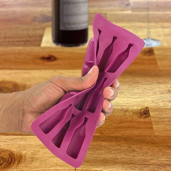 Fairly Odd Novelties Ice Cube Tray, Four Pack, Burgundy Wine
