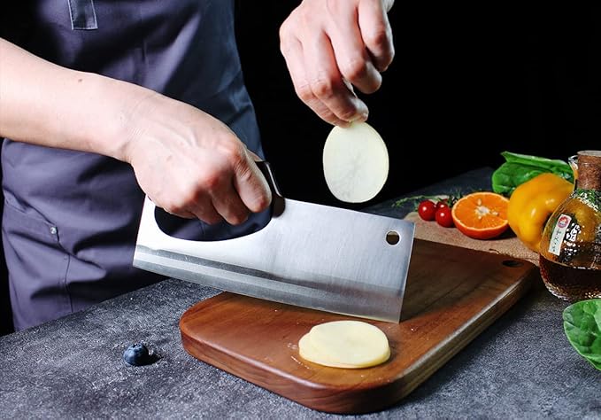Meat Cleaver Knife Japanese Chef Knife for Vegeable Meat Cutting, Effort Save Unique Knives