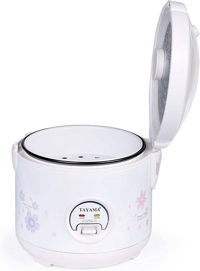TAYAMA Automatic Rice Cooker & Food Steamer 8 Cup, White (TRC-08RS)